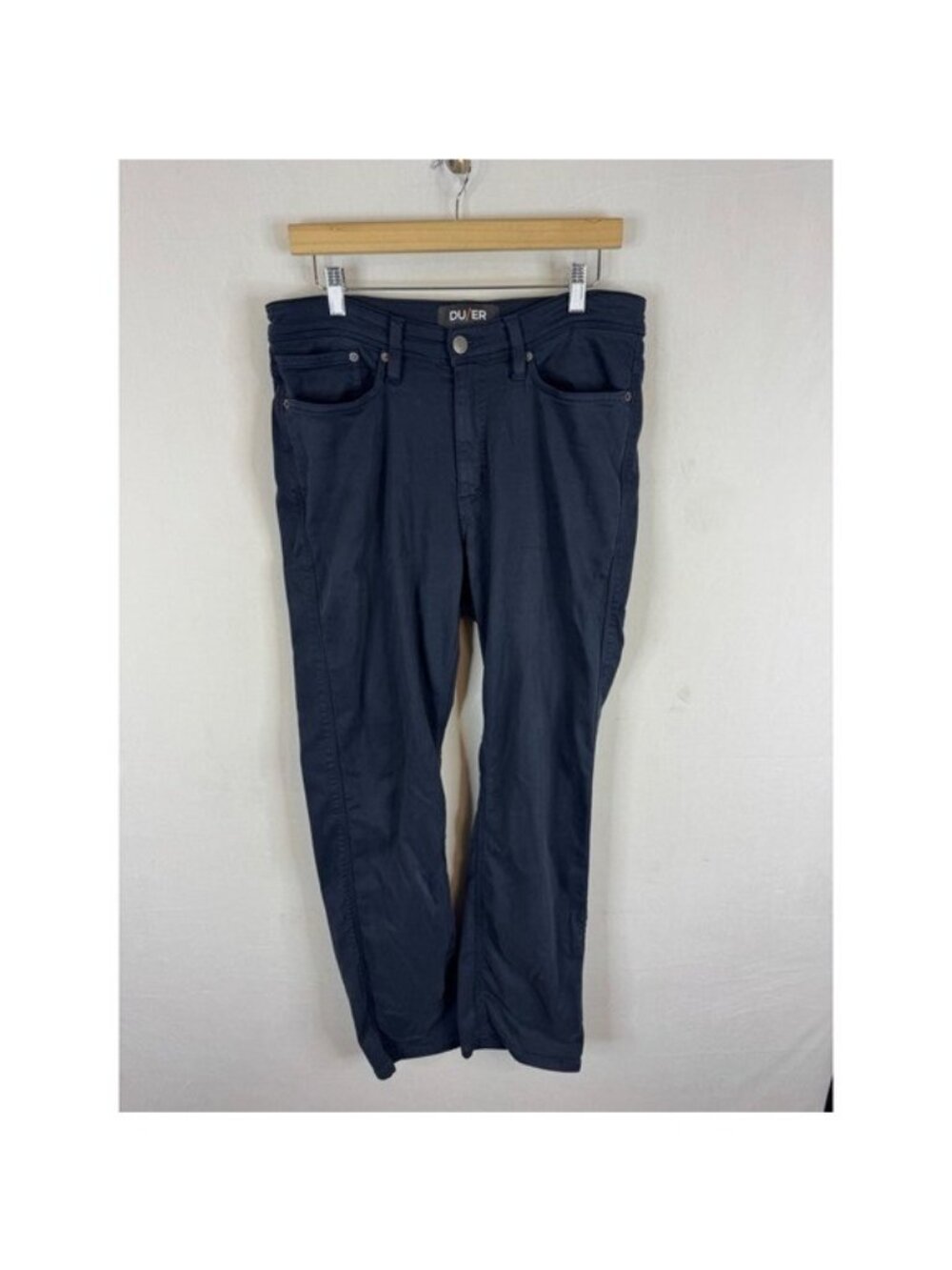 DU/ER Performance Denim Straight Fit Pants Navy Blue 31x30 Stretch Tencel